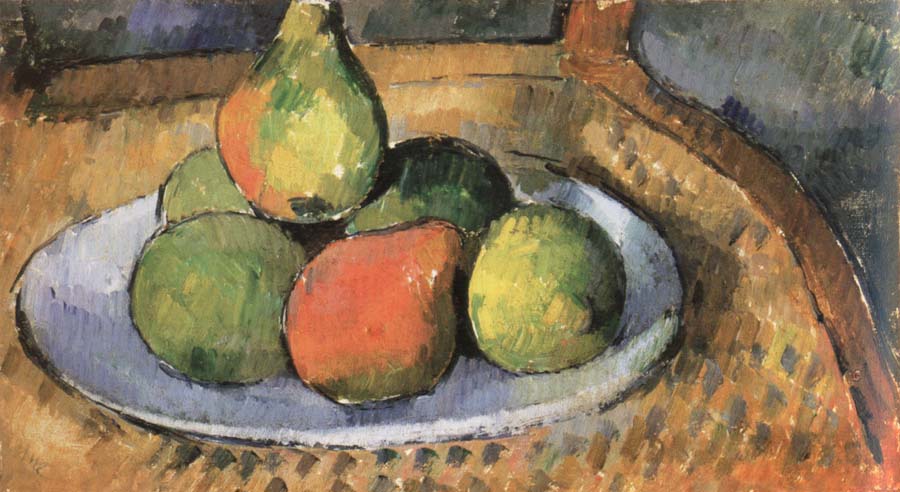 pears on a chair